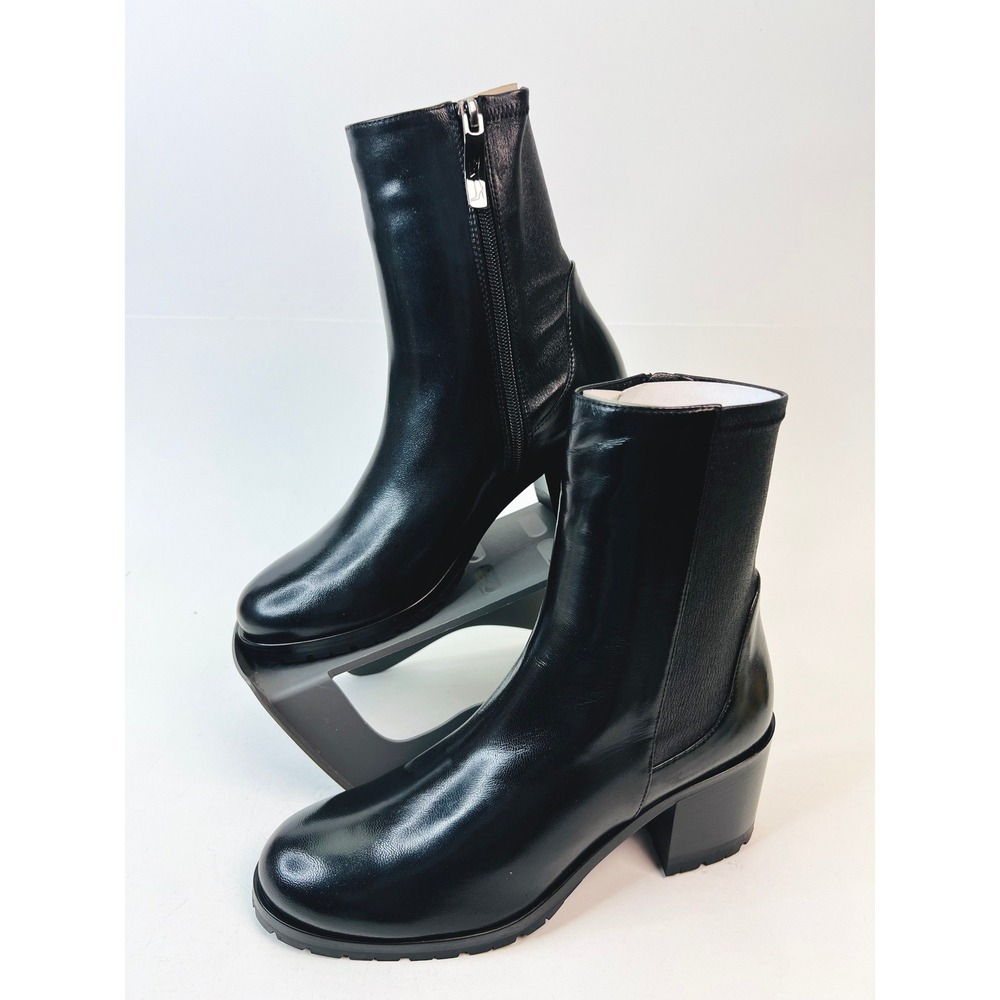 Lorenzo Masiero Black Leather‎ Ankle Boots Made in Italy Women's 39 EU / 9 US